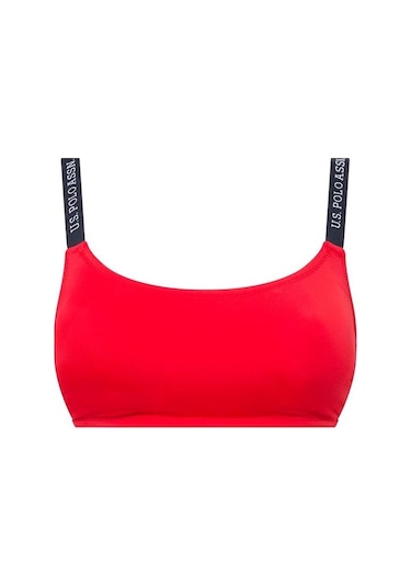 U.S. Polo Assn. Kadın Kırmızı İnce Askılı Bikini Üst 21502