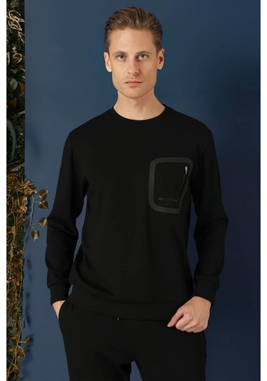 Ts 874 Slim Fit Siyah Spor T-shirt Siyah