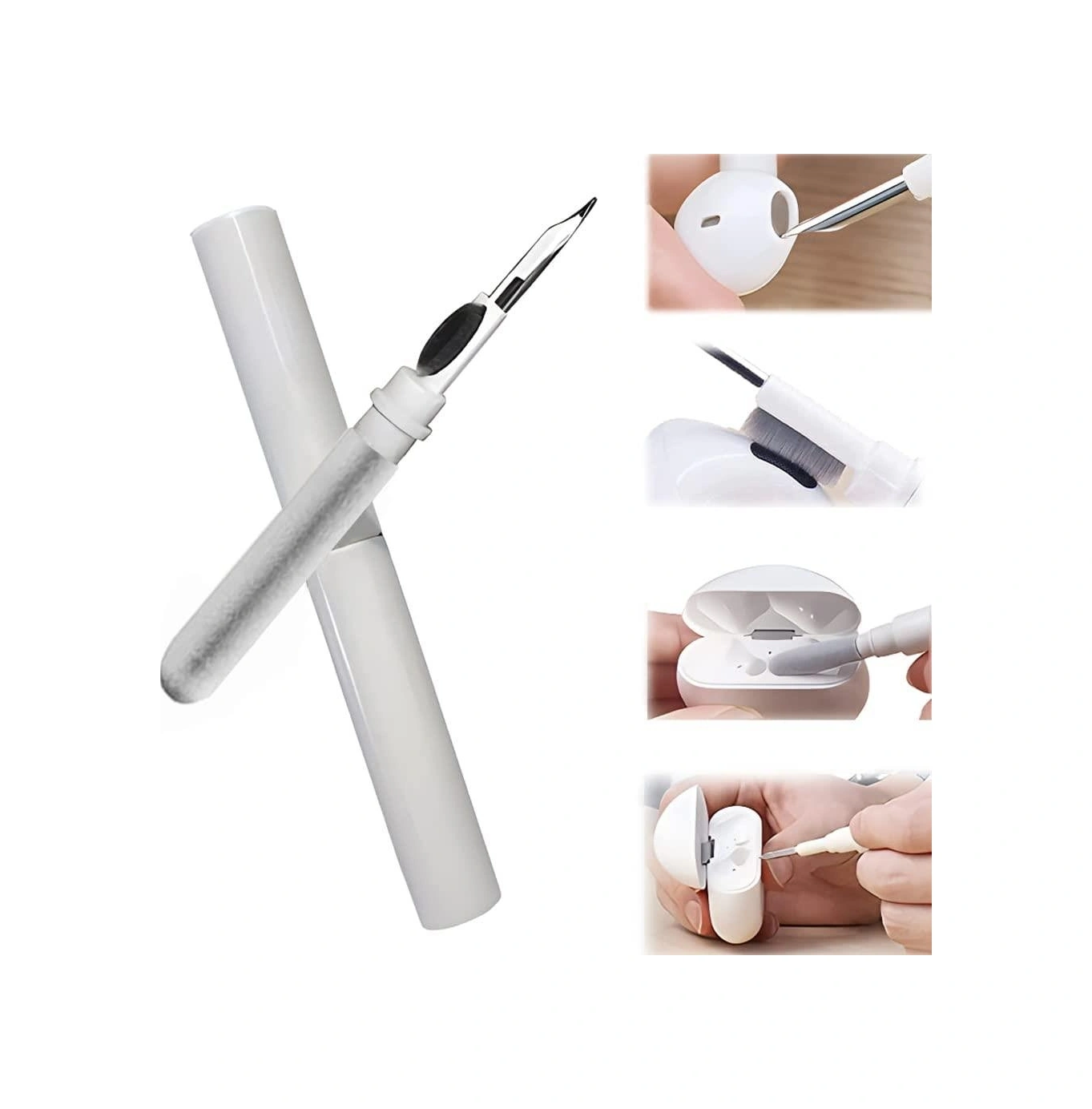 Çok İşlevli Airpods 1/2/3/pro Yumuşak Fırçalı Temizleme Kiti - Beyaz Diğer