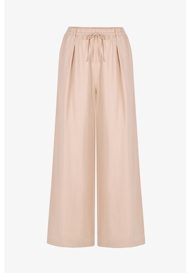 Penti Pastel Bej Linen Pantolon Pastel Bej