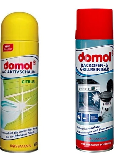 Domol Tuvalet Temizleyici Köpük 500 ML + Fırın ve Izgara Temizleyici Sprey 500 ML