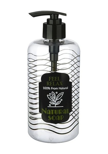 Periboia Şeffaf Sıvı Sabunluk Yuvarlak Plastik Pompalı 500 Ml Diğer