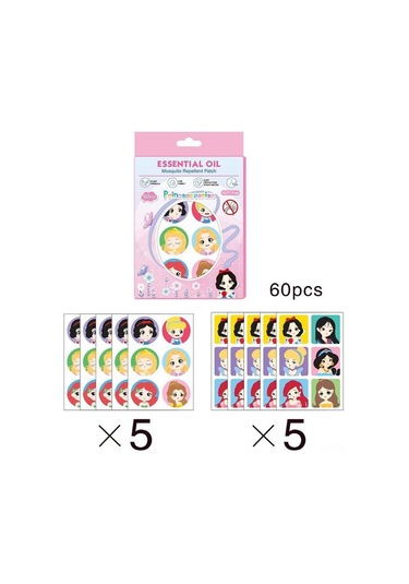 Padalink 60 Adet Doğal Sıska Kovucu Yama - Bebek Ve Hamileler İçin Güvenli, Deetsiz, 3-4 Saat Etkili, Prenses Balosu Desenli