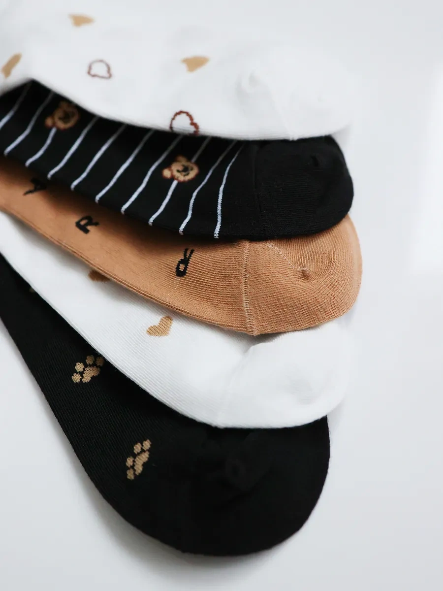"new Fashıon" Kısa Pamuklu Çorap Seti 336963906 Bej