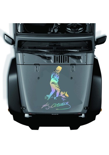 Hologramlı Janjanlı Kocatepe Ve Atatürk İmza Sticker 02524 30x20 Cm