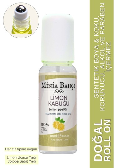Minia Bahçe Aromaterapi Limon Roll-on, %100 Doğal, 10ml