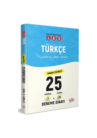 Editör Yayınları Lgs Türkçe.Matematik.Fen Bilimleri Deneme Sınavı