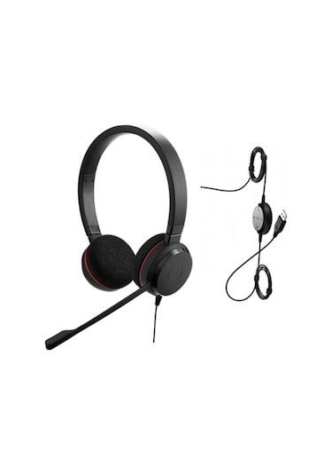 Jabra Evolve 20 Duo USB NC Mikrofonlu Kulak Üstü Kulaklık