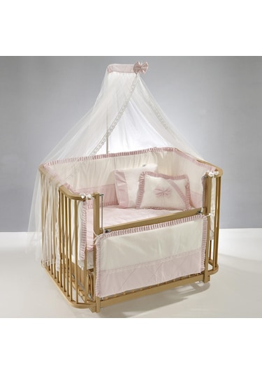 Meltem Kids Bambino Pudra Pamuklu Bebek Uyku Seti 70 x 110 CM Pembe