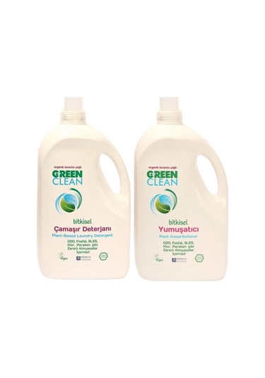 U Green Clean Organik Çamaşır Deterjanı + Yumuşatıcı 2 x 2750 ML