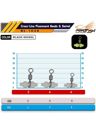 Portfish Bl-1038 Üçlü Fosforlu Gezer Fırdöndü