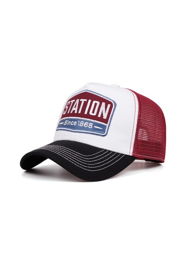 Moda Beyzbol Şapkaları İlkbahar Ve Yaz İçin Yüksek Bilekli File Beyzbol Şapkaları Kırmızı