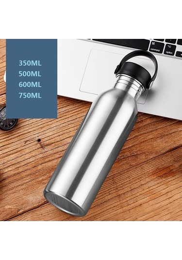 Diğer Suntek Paslanmaz Çelik Spor Bisiklet Su Şişesi Pp Kapak 350 Ml Gri, Gri Renkli Gri