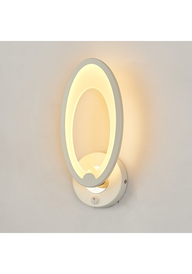 Yifomall 3062 Model 10w Led Duvar Lambası - 3000k Sıcak Işık, 85-265v Geniş Voltaj, Açık/kapatma Anahtarlı, Akrilik-demir, Beyaz Beyaz