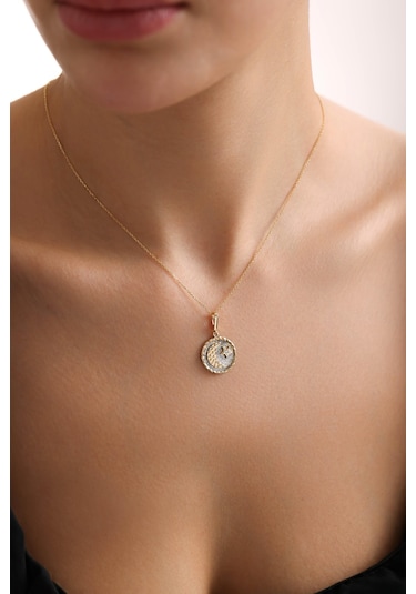 Vintage Ay Yıldız Kilitli Charm Kolye Ucu