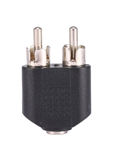 Lemestar 3.5mm Dişi Jack'ten 2 Rca Erkek Ses Adaptörü - Altın Kaplı Bağlantılar Ve Optimal Stereo Aktarımı Sağlar