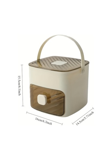 Taşınabilir İtmeli Buz Tepsisi Buz Küpü Kalıbı Çekmeceli Çok Katmanlı Ev Tipi Buz Kutusu Çok Amaçlı Buz Makinesi Yeşil