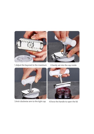 Ayarlanabilir Paslanmaz Çelik Konserve Açacağı, Kapak Açacağı, Şişe Açacağı, Mutfak Aksesuarı, Konserve Açacağı 3-9,5 Cm Yeşil Diğer