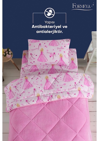 Formeya Princess Desenli Tek Kişilik Çift Taraflı Wellsoft Yorgan