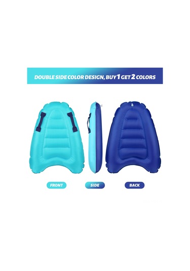 Geeksen Mavi Pvc-polyester Oxford Materyalinde 100 Kg Yük Taşıyan 69x52x13 Cm Şişme Sörf Tahtası