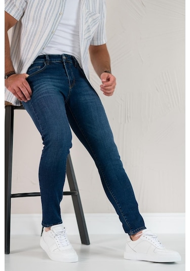 Fbı Skinny Slimfit Dar Paça Bilekten Pamuklu Kot Pantolon