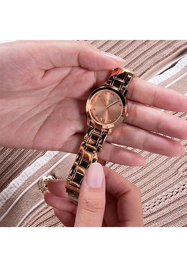 Guess Gugw0532l5 Rose Gold Pırlantalı Kadın Kol Saati