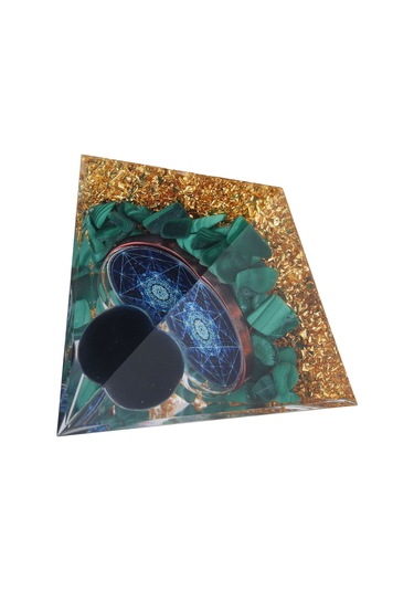 Konesam Enerji Dengeli Kristal Orgonomi Piramidi - İç Huzur Ve İyileştirme, Yoga Meditasyon Dekoratif Ev Eşyası 6cm