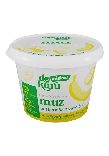 Dokuru Muz Kuru Meyve Cipsi 30 G