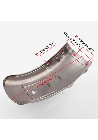 Mb-we019 Motosiklet Modifiye Paslanmaz Çelik Arka Çamurluklar Suzuki Gn125 / Gn250 İçin Arka Lastik Çamurluk Diğer