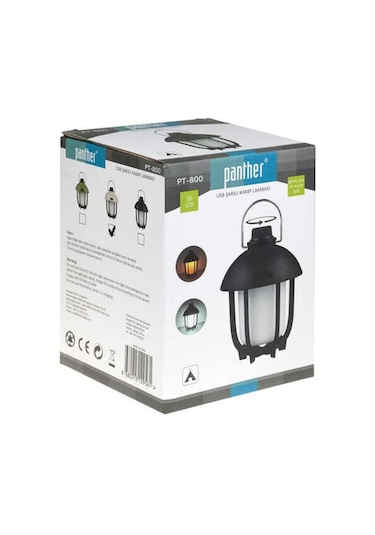 Panther Pt 800 Usb Şarjlı Led Kamp Lambası Açık Gri