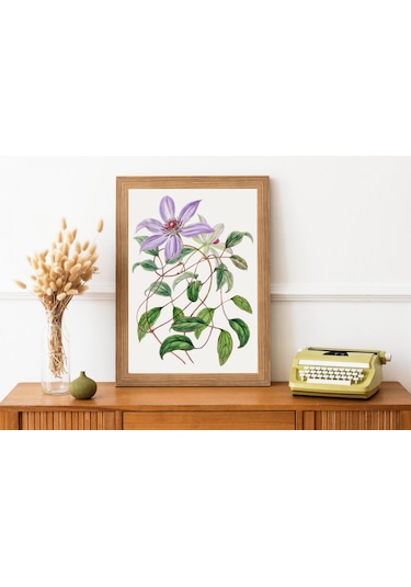 Purple Flower Çerçevesiz Poster "Botanica Serisi"