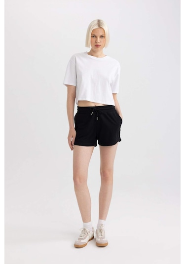 DeFacto Regular Fit Normal Bel Kısa Basic Düz Şort C7600AX24SMBK81 Siyah DeFacto Regular Fit Normal Bel Kısa Basic Düz Şort C7600AX24SMBK81 Siyah
