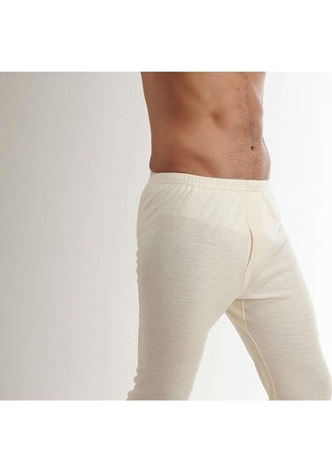 Hasyün Erkek Uzun Yün Don Uzun Yün Içlik Woolmark Sertifikalı Eko Krem