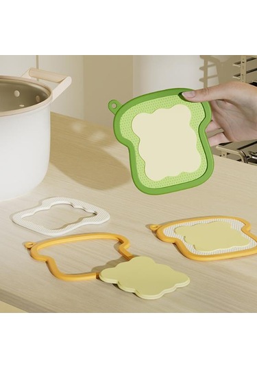 Sones 3'ü 1 Arada Çıkarılabilir Isı Koruma Pedi Ev Tipi Isıya Dayanıklı Masa Üstü Yer Matları Yeşil