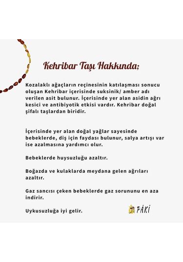 Kehribar Kolye 1 Adet Renk Seçenekleri Var Çok Renkli