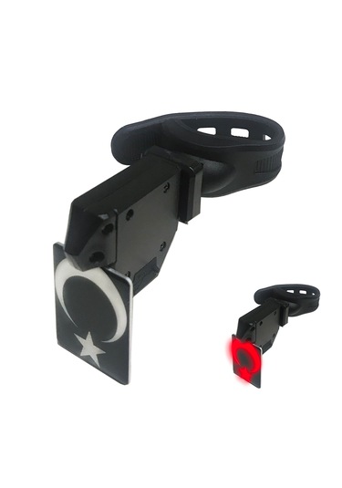 Impact Türk Bayraklı Usb Şarjlı Bisiklet Arka Stop Lambası Siyah