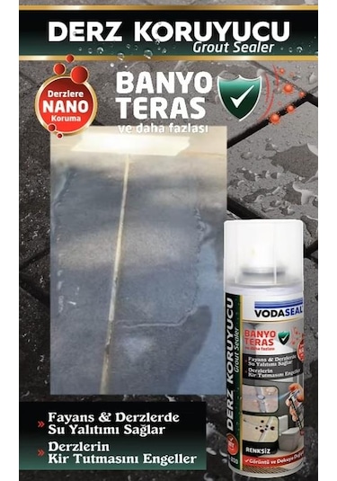 Vodaseal Fayans Ve Derz Koruyucu Sprey Şeffaf 200 Ml. 1 Adet