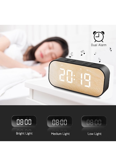 Suofeng Kablosuz Bt 5.0 Hoparlör, El İçinde Tutulabilir,免提 Arama, Ayna Ekranlı, Zaman Ve Alarm Gösterimi, 2000mah Pil, Kırmızı