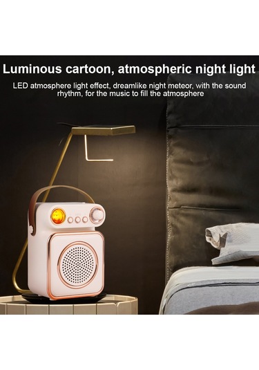 Reedark 5w Bluetooth Hoparlör, 2200mah Pil, 2 Mikrofonlu, Yeşil/pembe/bej Seçenekleri