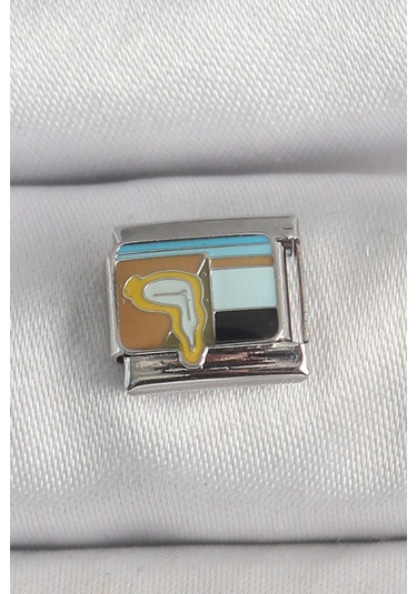 316l Çelik Gümüş Renk Renkli Portre Model Nomination Charm - Tj-bc1394 Diğer