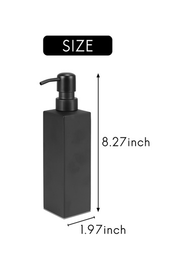 Xiaaokeji Paslanmaz Çelik El Yapımı Siyah Sıvı Sabunluk Donanımı Siyah