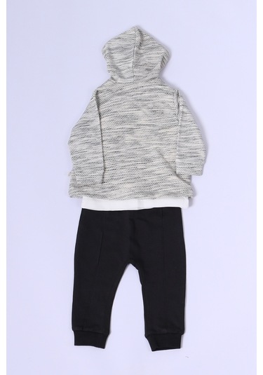 Erkek Bebek 3'lü Takım Köpek Baskılı D44 Krem