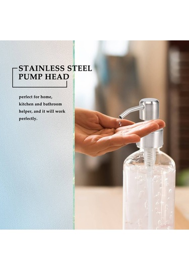 Xurunkeji Adet Paslanmaz Çelik Sabun Pompası Yedek Parçası 28 Dişli Metal Şişe Nozulları Losyon Dağıtıcı Başlığı Gümüş