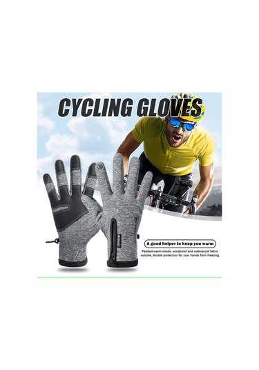 Reedark Kışlık Su Geçirmez Rüzgar Korumalı Dokunmatik Eldiven - Motosiklet/bisiklet İçin Xl