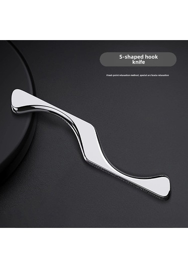 Springsun Stainless Steel Fasciia Seri: 5'li Set İle Kas Gerginliği Serbest, Myofasyal Açma, Gövde Masajı - S Tipi Kanca Bıçağı + Kadife Çanta Diğer