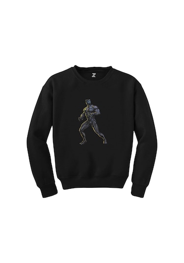 Black Panter Gold Siyah Sweatshirt