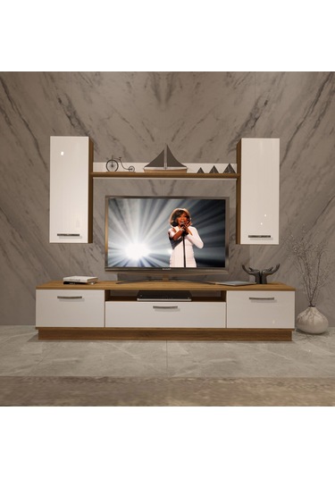 Decoraktiv Trendstyle 5d Mdf Tv Ünitesi Tv Sehpası Pera - Beyaz