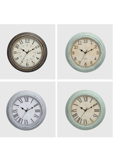 Vintage Kuvars Duvar Saati 30 Cm Sessiz, Tik Tak Yapmaz, Büyük Rakamlar &. Diğer