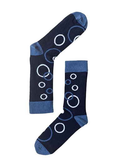 Çember Desenli Erkek Çorap-1797 Çok Renkli