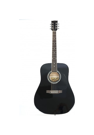 Almira F650n-bk Siyah Akustik Gitar Mat Siyah Sap Parlak Gövde